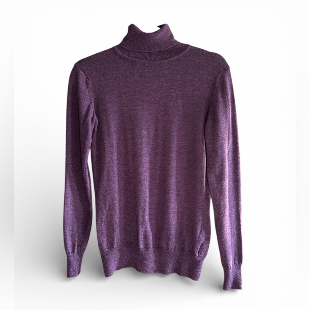 BARBOUR Merino Wool Turtleneck‎ Sweater Wineberry Purple S